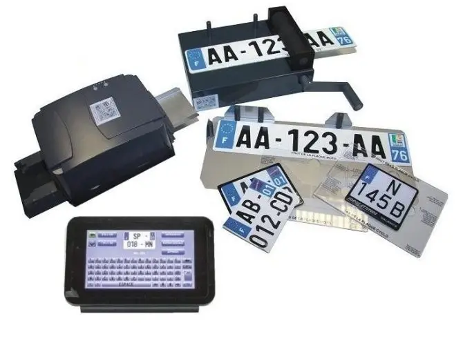 Thermodrucker mit Pad für Kennzeichen SPM