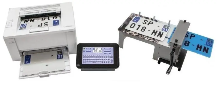 Laser-Drucker mit Pad für Kennzeichen SPM