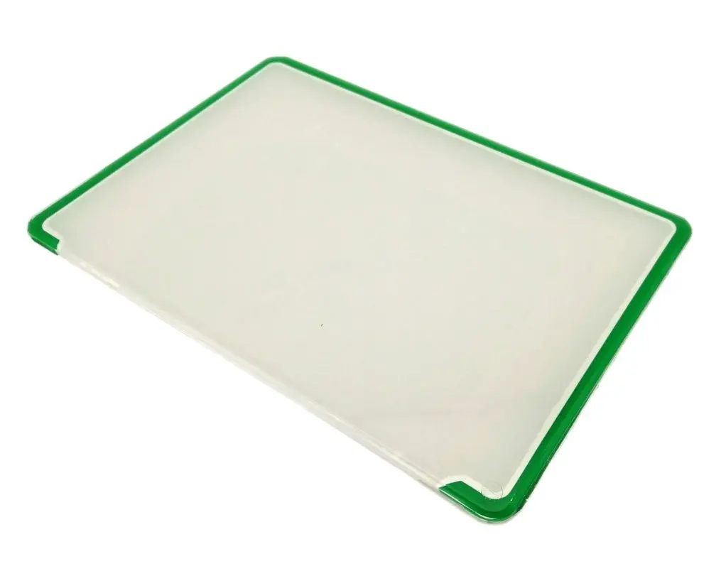 Plaque plexi moto 210 x 145 mm liseret vert SPM homologuée