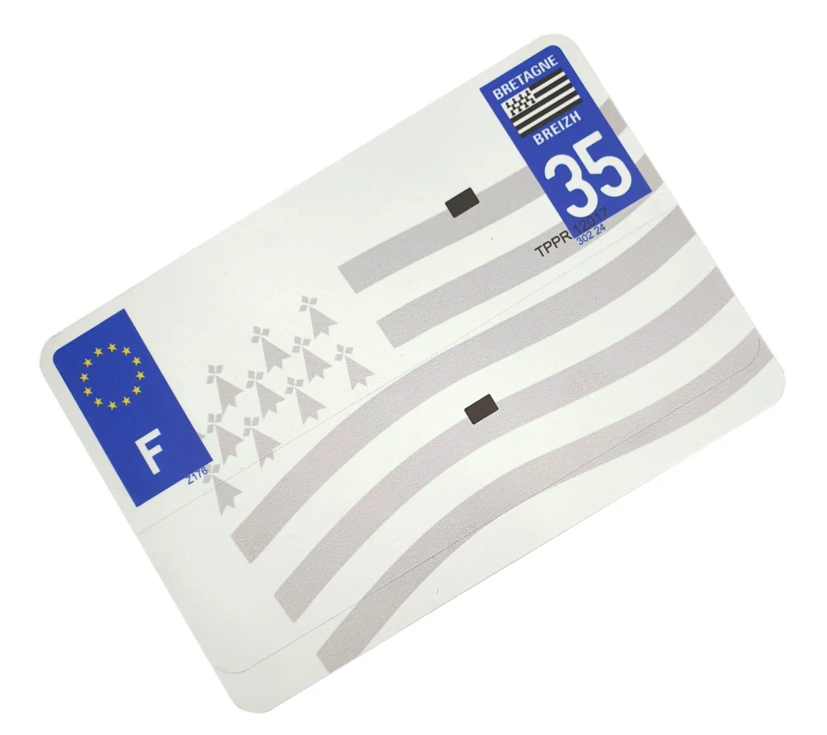 Reflektierender Folie MOTO bretonische Flagge 210x145 mm + Nr. 35 SPM