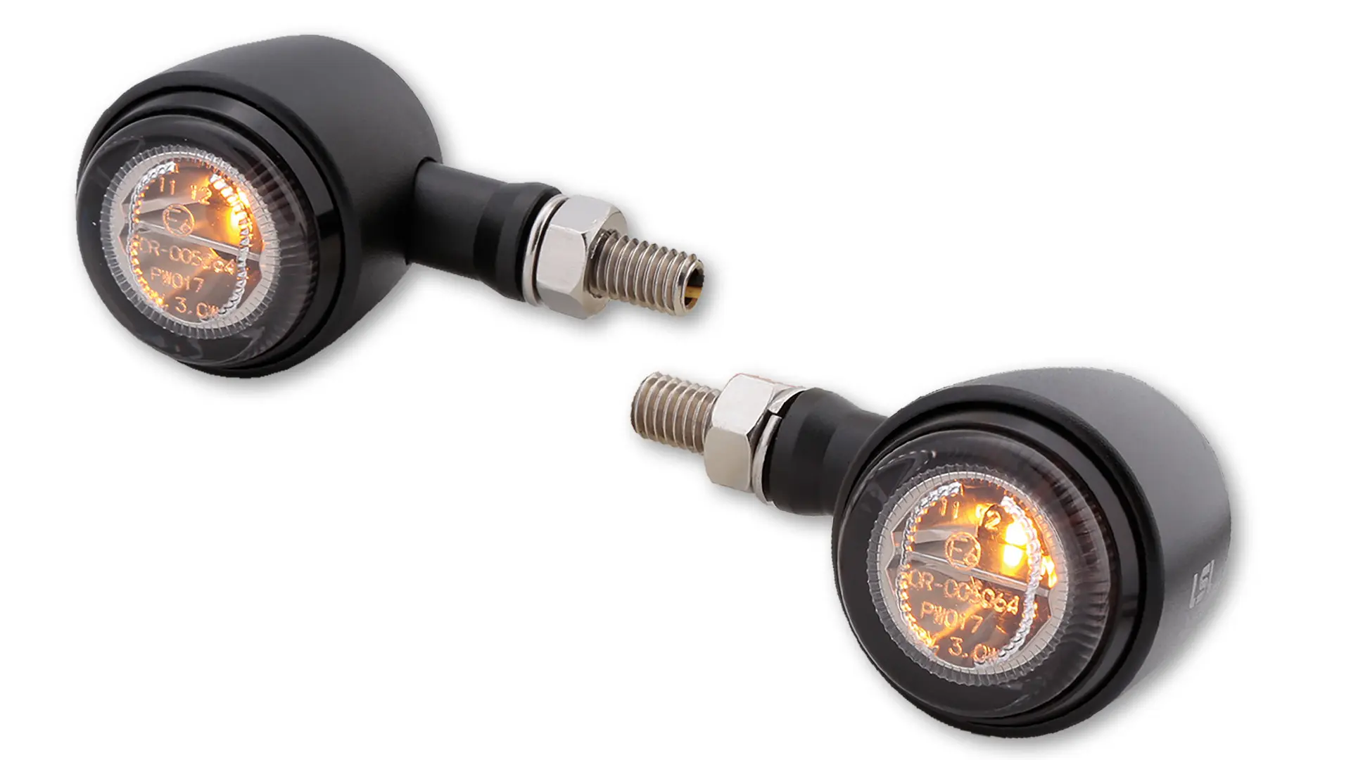 LSL Blinker retro LED schwarz getönter Reflektor (Paar) E-geprüft