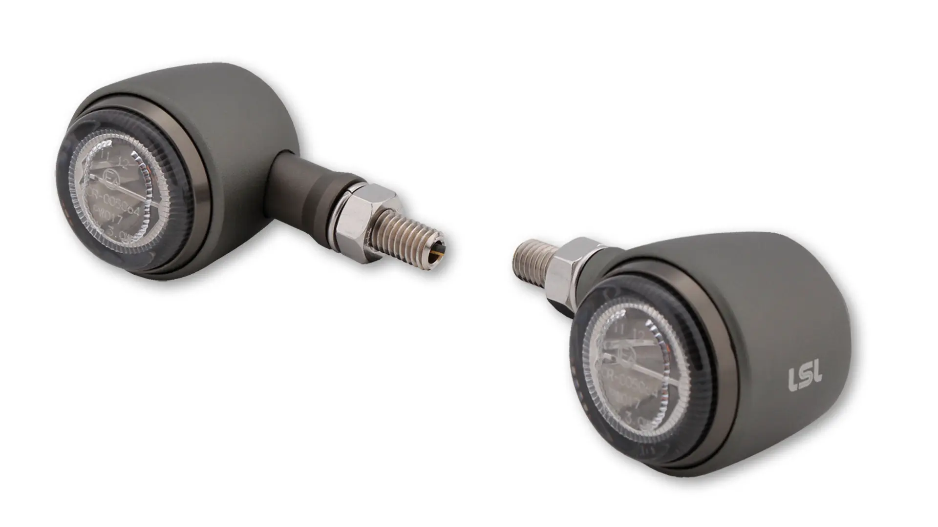 LSL Rücklicht Retro LED mit Blinkern, Bremslicht, Titan, getönter Reflektor, E-geprüft