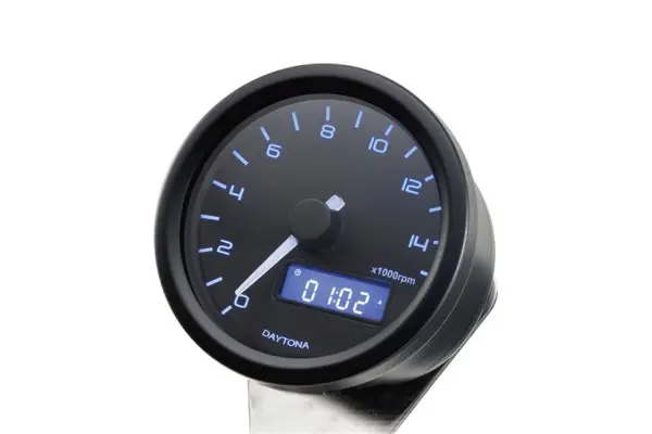 Tachometer VELONA60 15000U/min, blau-LED, schwarz - Daytona