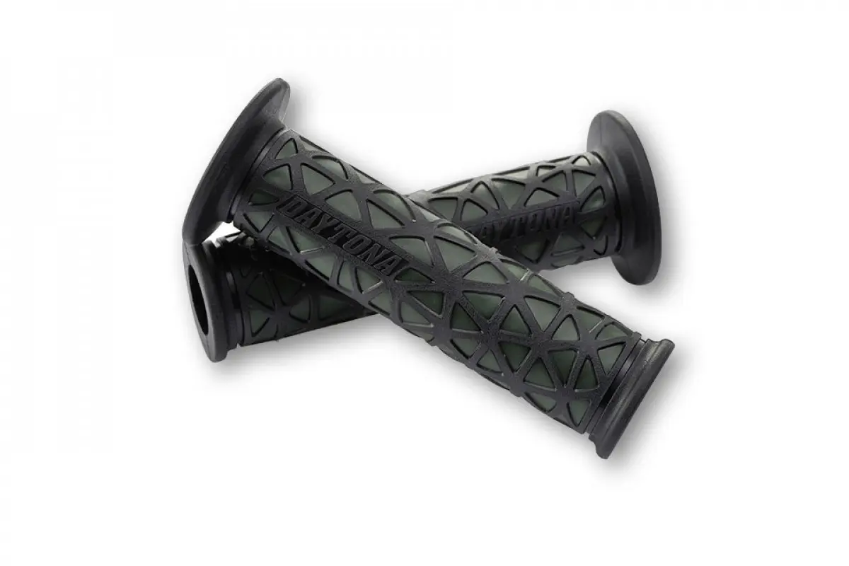 Paar handvatten DAYTONA GGD-CELL donkergroen 7/8 inch open einde