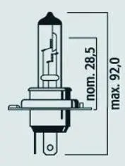 H4 Rally Lampe 12V 100/55W P43T Brazoline