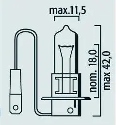 H3 12V 55W PK22S Brazoline 전구