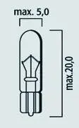 علبة 10 مصابيح 12 فولت 1.2 واط W2 x 4.6d Brazoline
