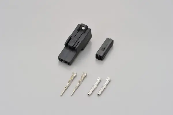 Blinker-Steckverbindersatz 2P für Kawasaki schwarz männlich/weiblich DAYTONA