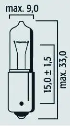 Packung 10 Glühlampen 12V 20W BA9S Mini Halogen Brazoline
