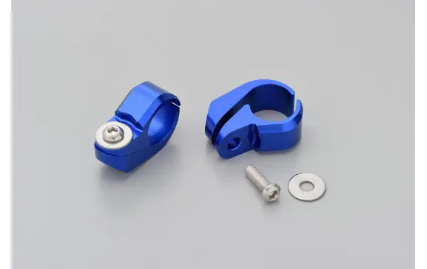 핸들바 스테이바 클램프 세트 22.2 mm 블루 데이토나 (2개) — 4번째 뷰