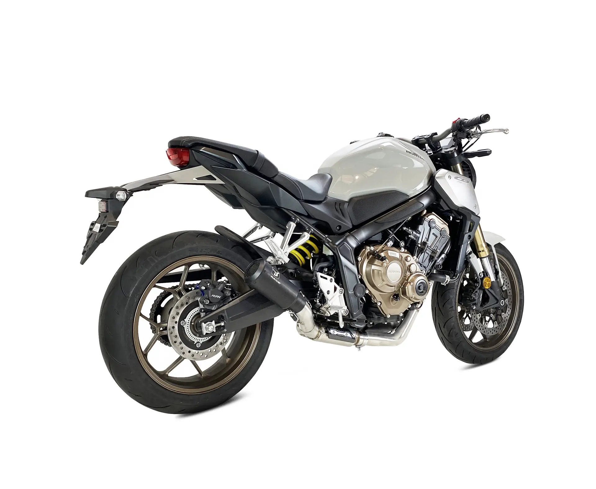كُمّامة عادم Ixrace MK2 ستانلس أسود هوندا CB 650 R 2021-2022