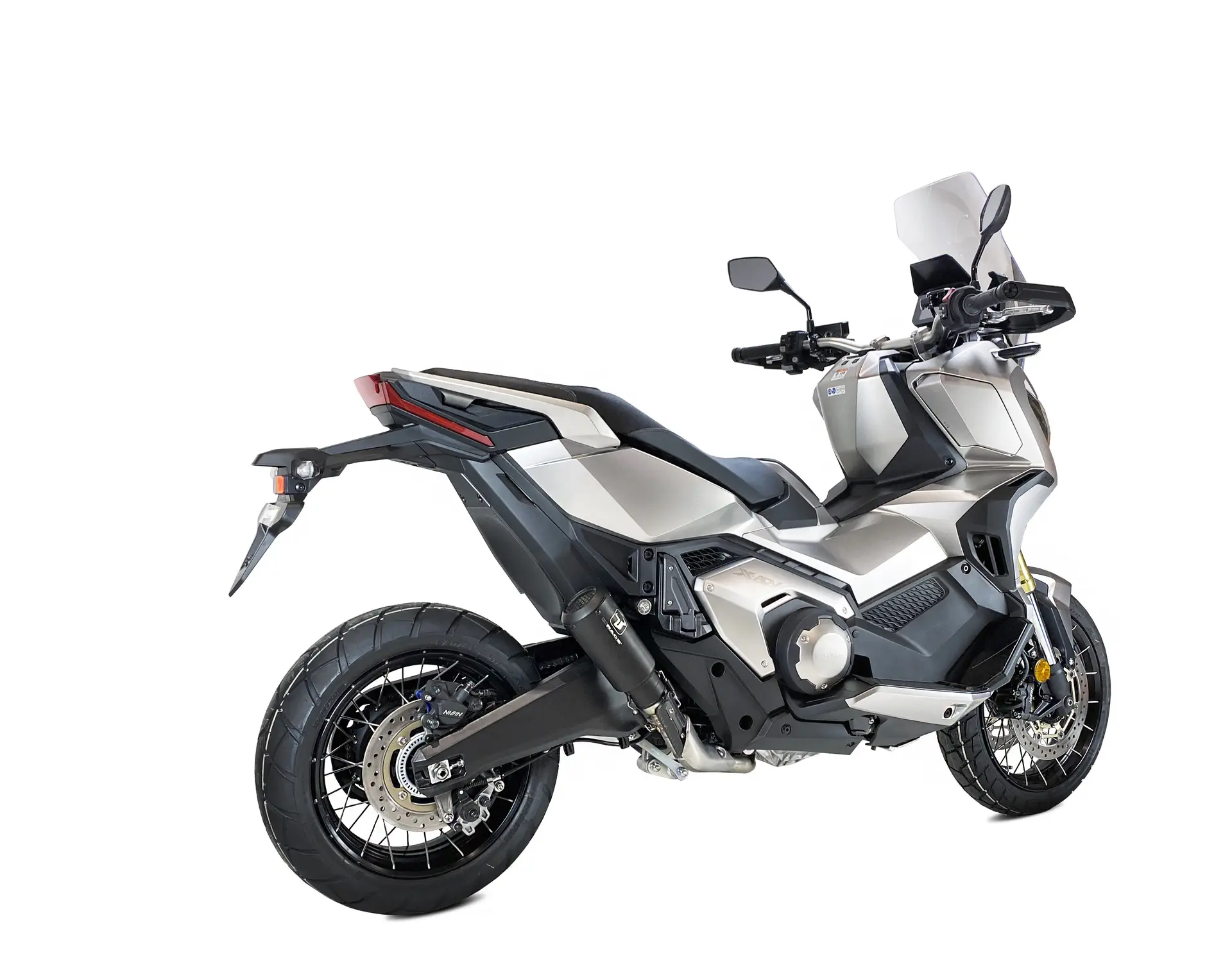 Knalpot Ixrace MK2 stainless steel hitam Honda X-ADV 750 2017-2024