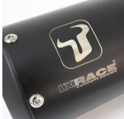 Σιγαστήρας Ixrace MK2 ανοξείδωτο μαύρο Honda NC 700 / NC 700 S / NC 700 X 2012-2014 — προβολή 3