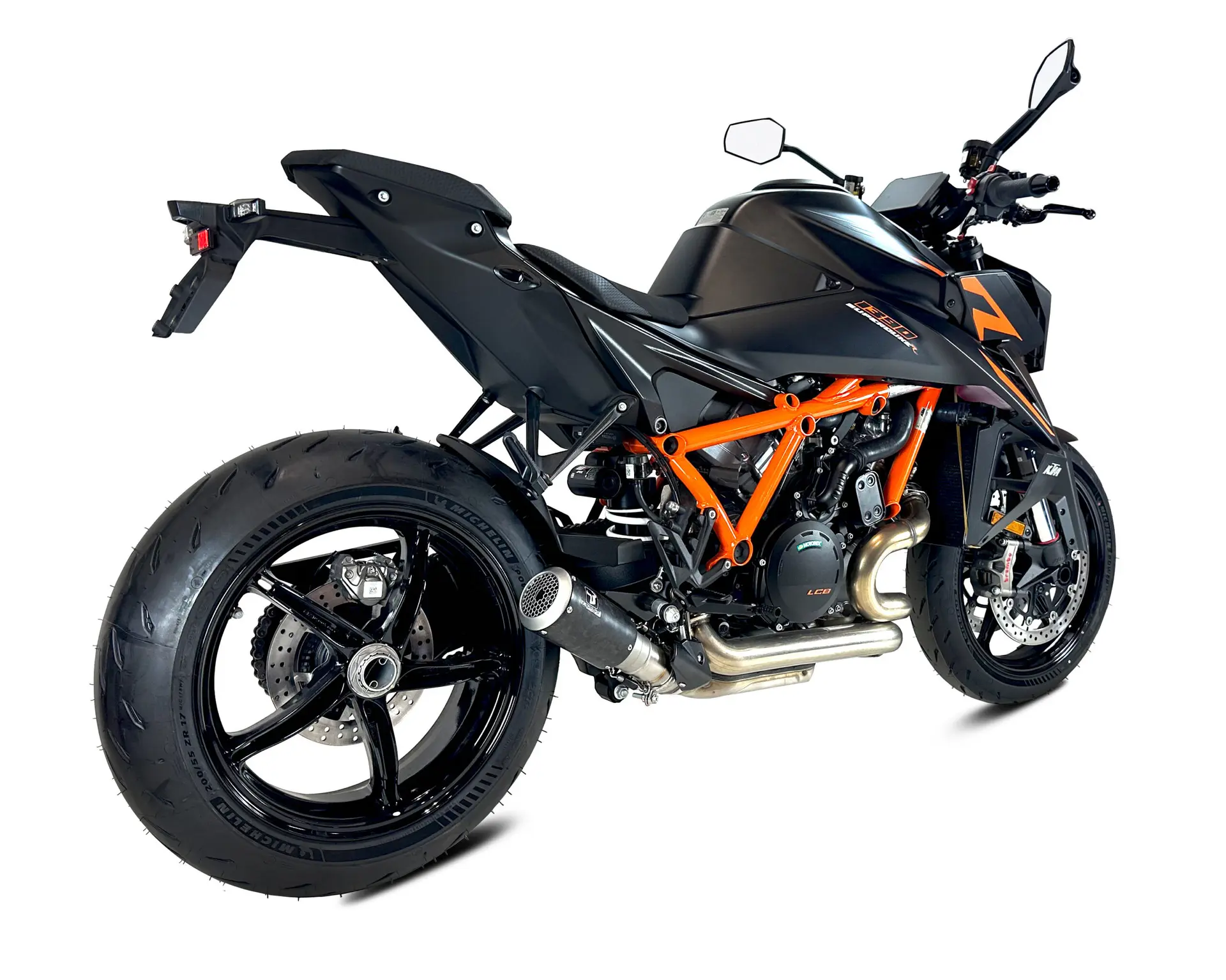 Σιγαστήρας IXRACE MK2 Carbon Forged KTM Super Duke 1290 R 2020-2024 μη ομολογημένος — προβολή 2