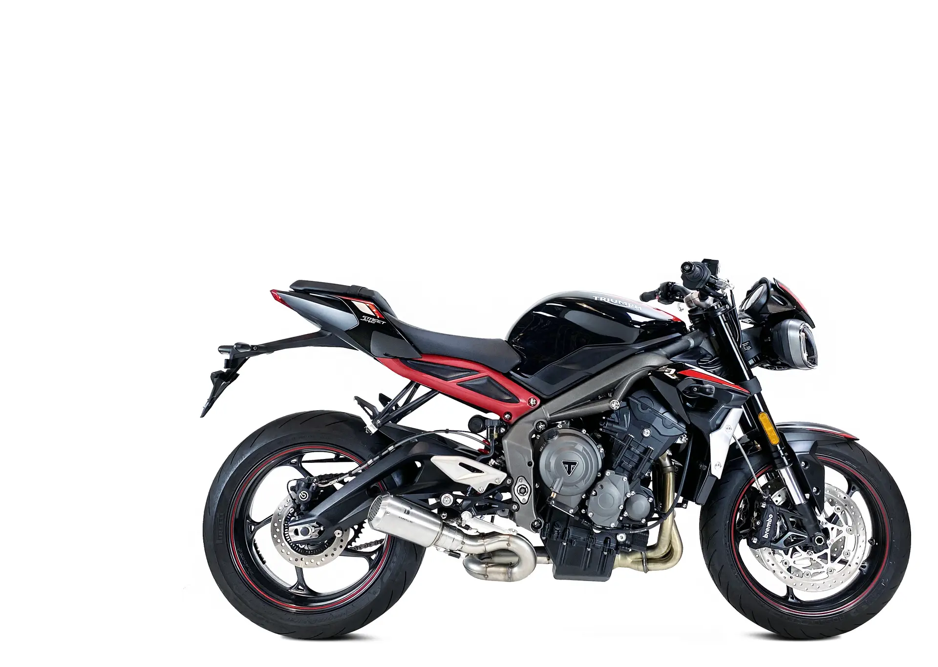 Ống pô Ixrace MK2 inox Triumph Street Triple 765 R 2017-2020