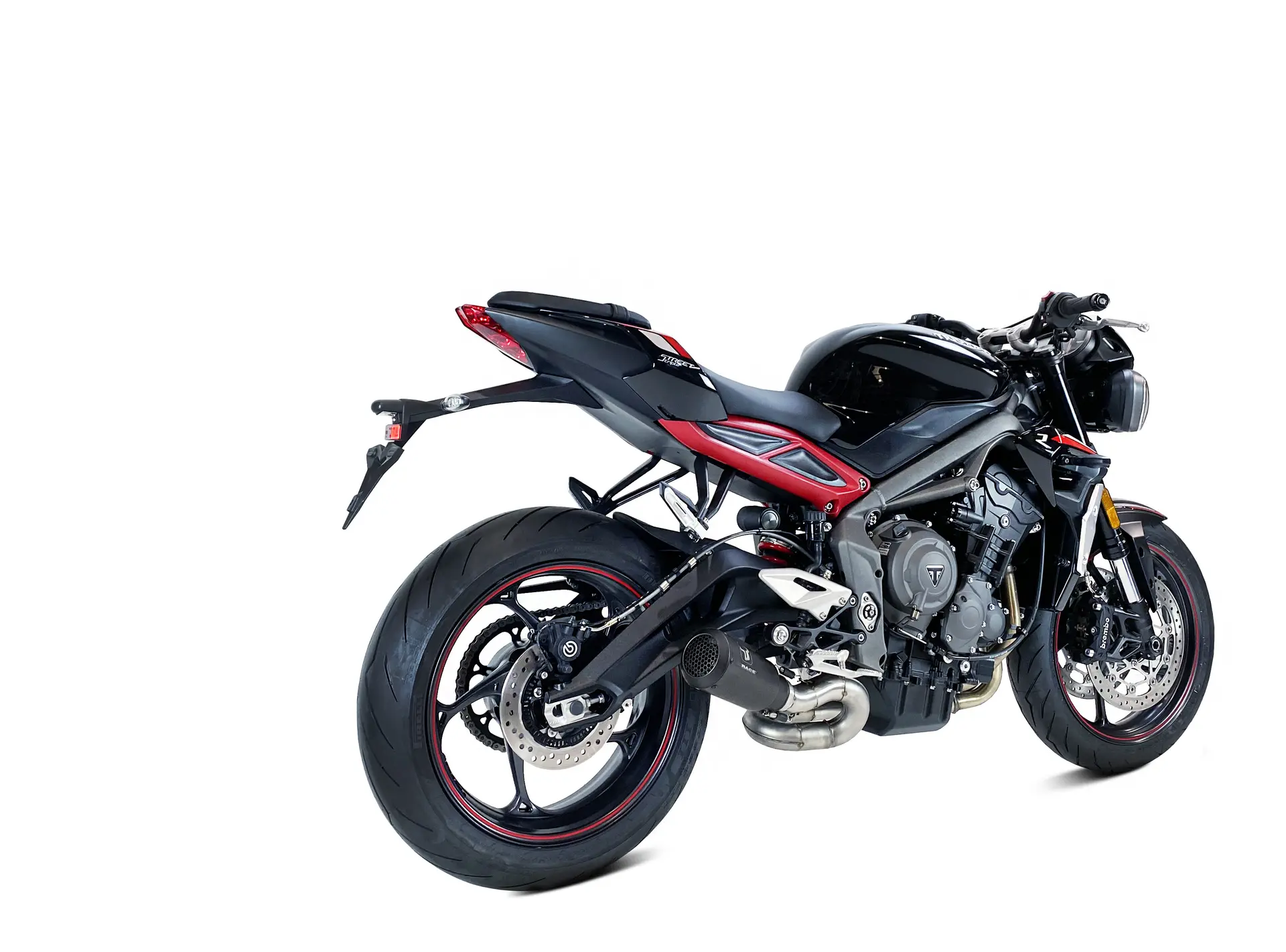 Échappement Ixrace MK2 inox noir Triumph Street Triple 765 R 2017-2020