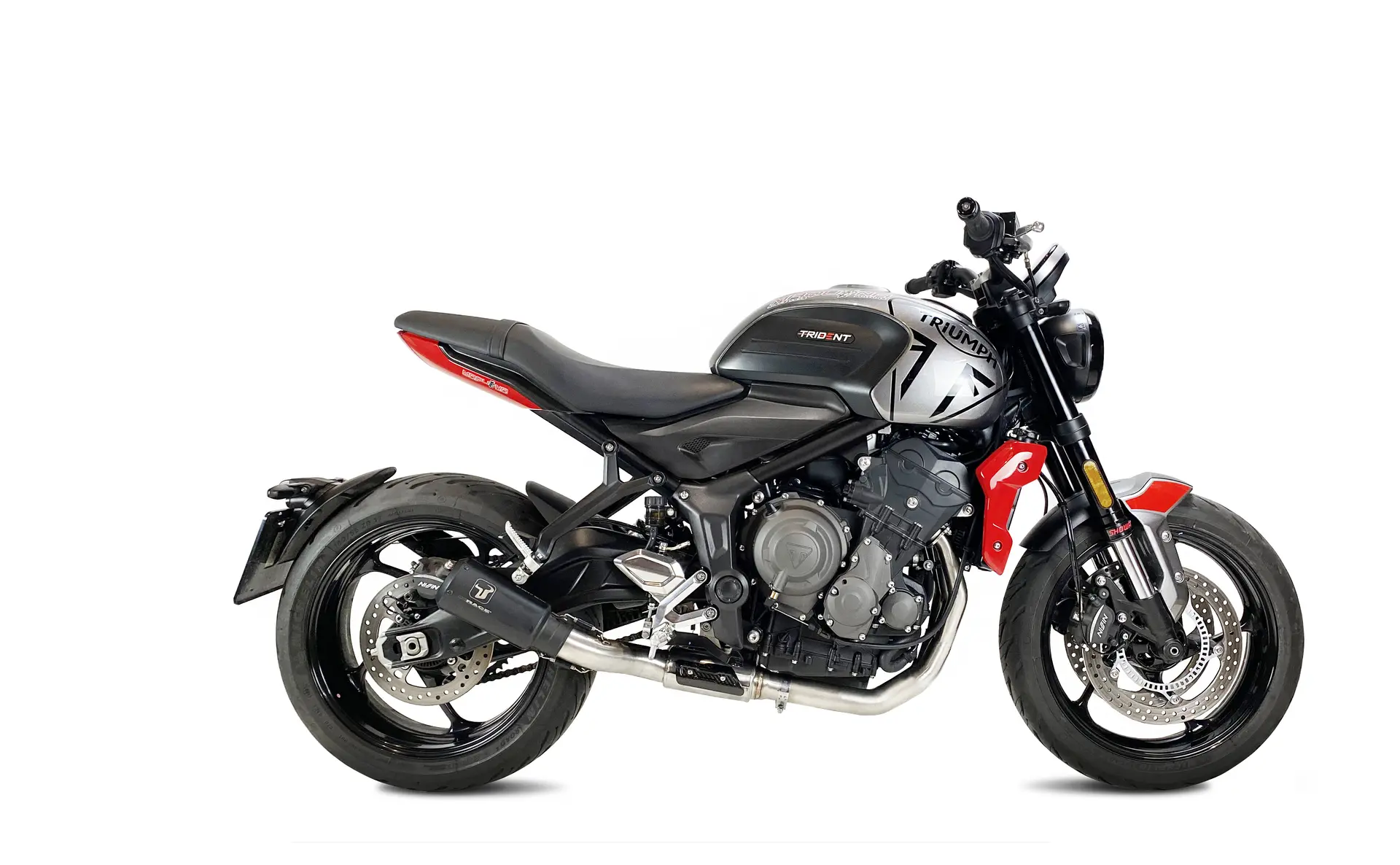 عادم IXRACE MK2 من الفولاذ المقاوم للصدأ أسود تريامف ترايدنت 660 2021-2022