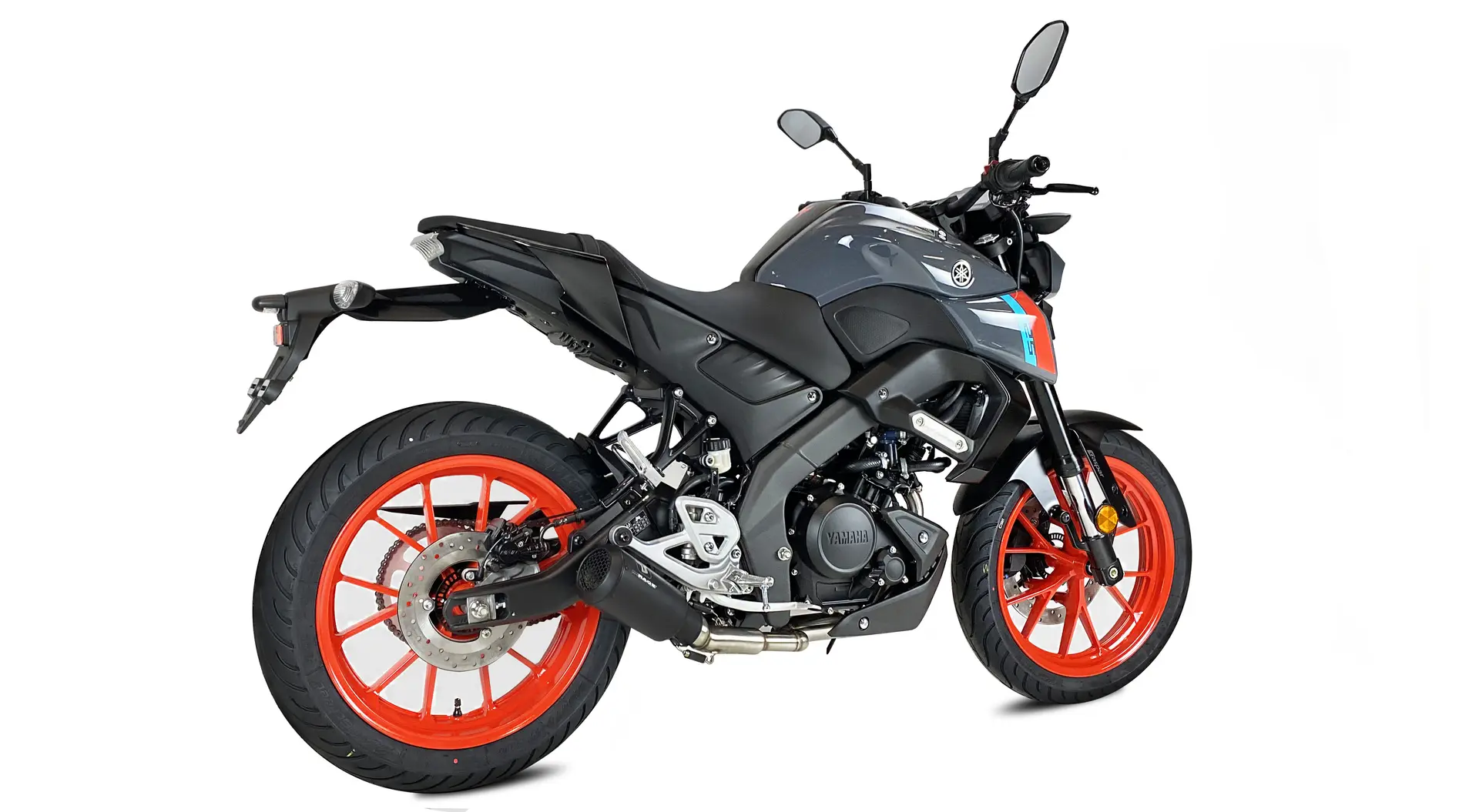 Ixrace MK2 Auspuffanlage Edelstahl schwarz Yamaha MT 125 2021-2022