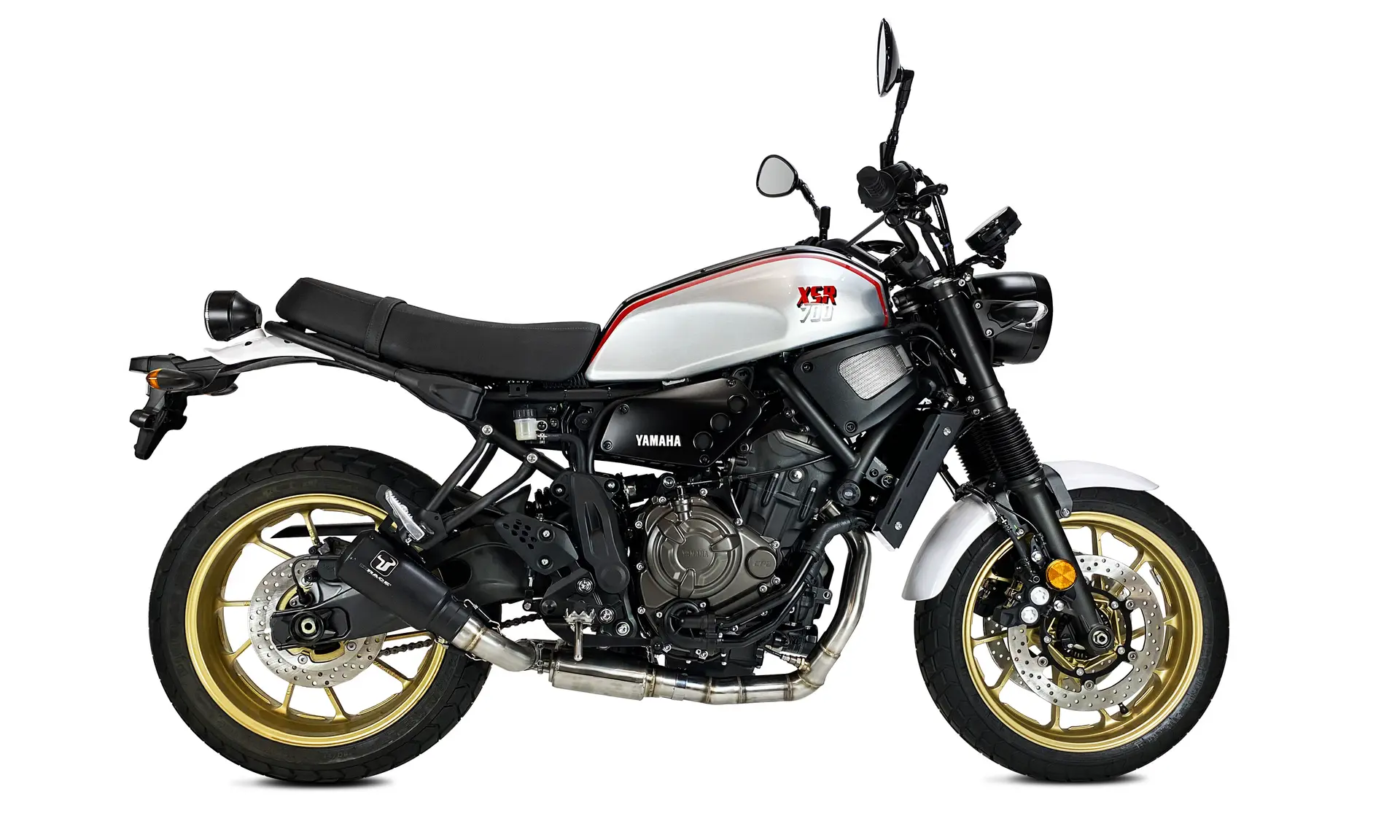 Uitlaat Ixrace MK2 roestvrij staal zwart Yamaha XSR 700 2021 2022