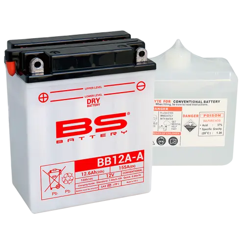 بطارية BB12A-A مع حزمة حمض BS BATTERY