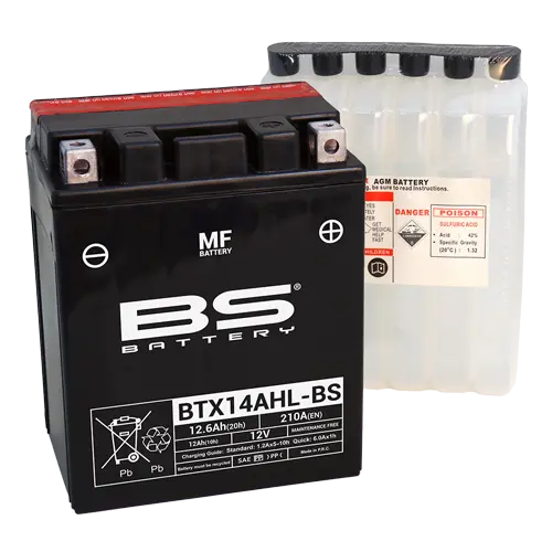 Batterie BTX14AHL-BS mit Säurepack BS BATTERY