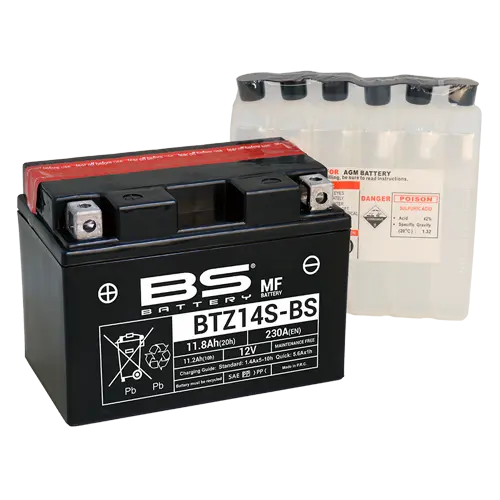 Batteri BTZ14S-BS med syrepakke BS Battery