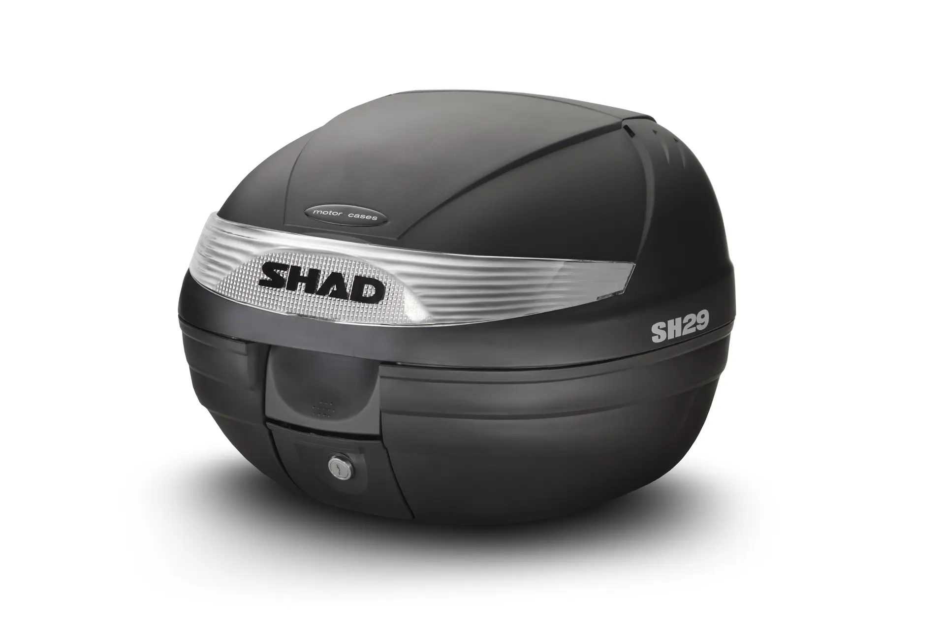 Top case Shad SH29 noir 29L avec platine pour scooter-maxiscooter (contenance 1 casque integral + 1 paire de gants) (l40xh30xp38cm) (D0B29100)