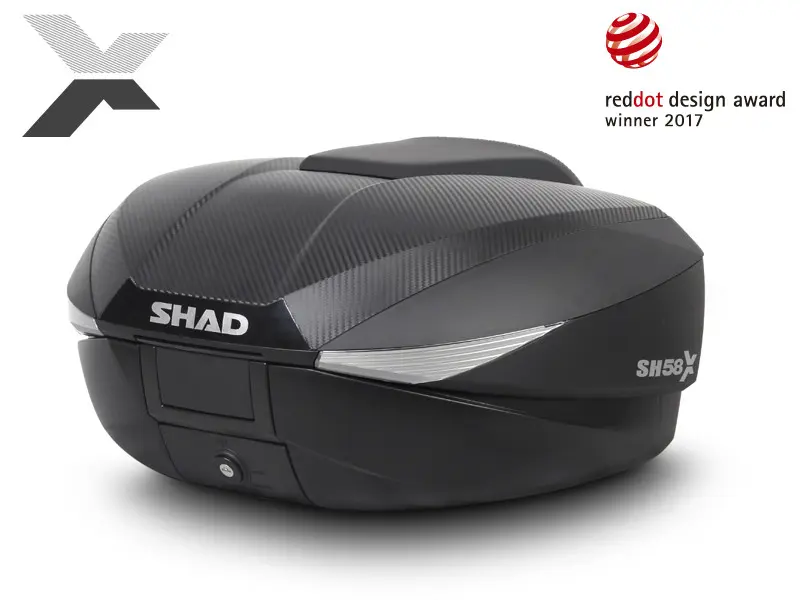 Topcase Carbon 46-58L Shad SH58X avec plaque de support