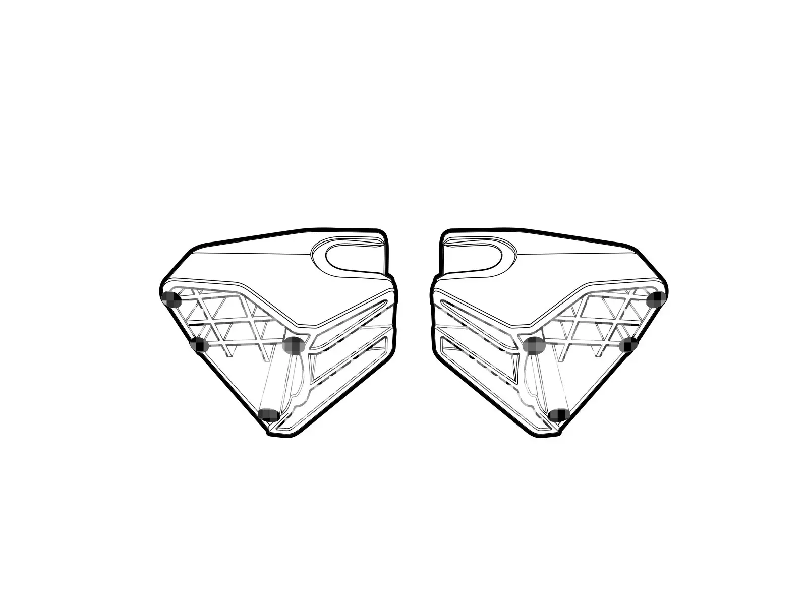 Set 3 points de fixation SH36 SHAD