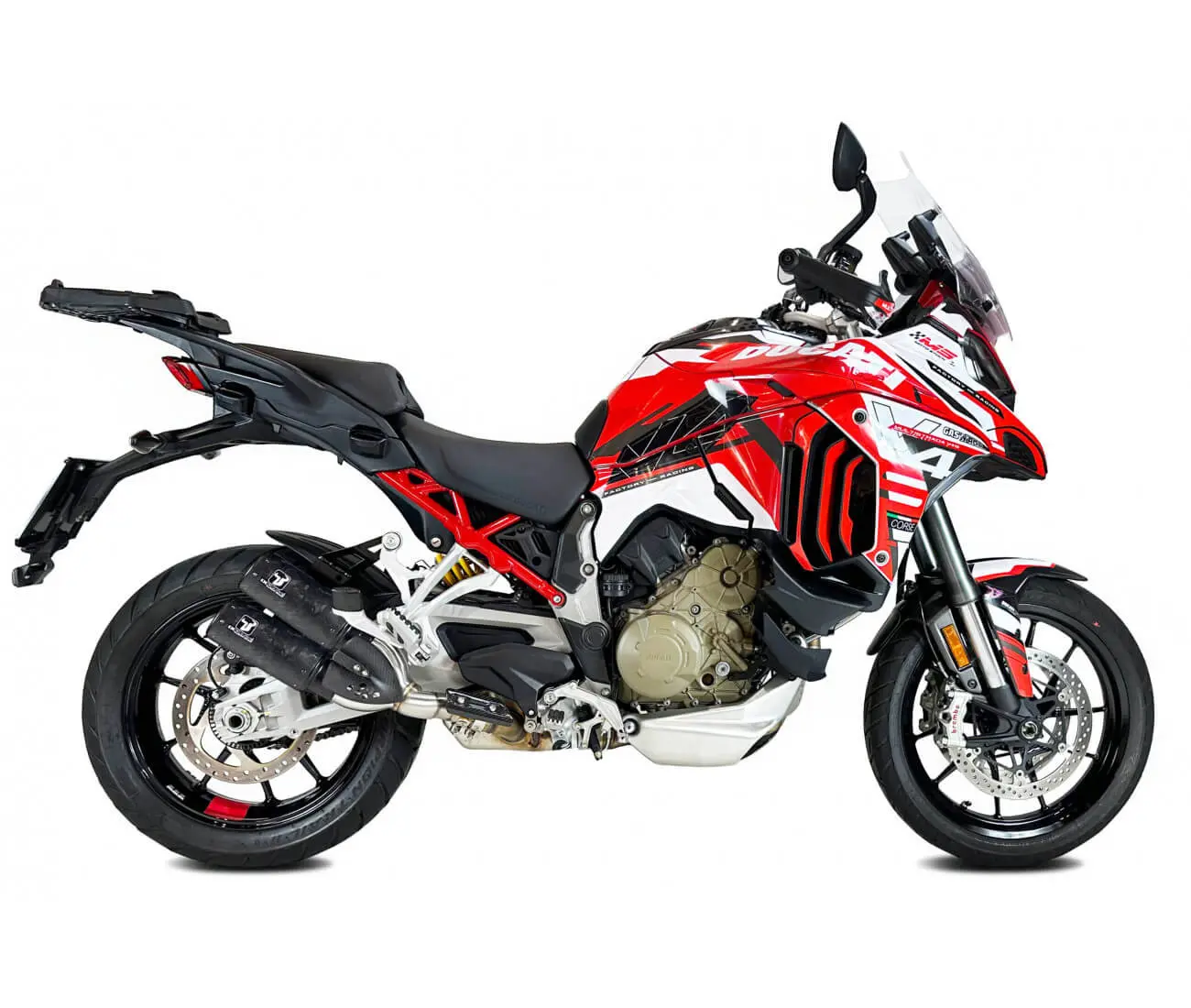 2 Schalldämpfer DCX2 Ducati Multistrada V4 2023-2024 Ixrace nicht homologiert — Ansicht 2