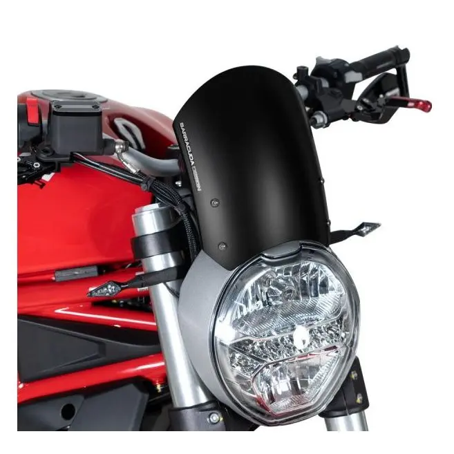 Classic Windschild Schwarz BARRACUDA Ducati Monster 797