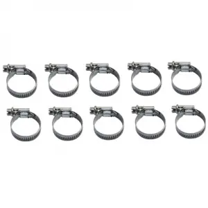 Beutel mit 10 Metall-Schlauchschellen mit Kammzahnprofil 16x25 Brazoline