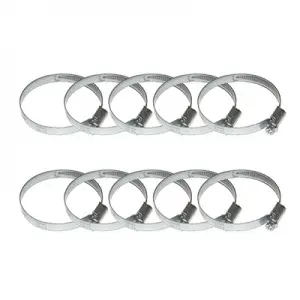Packung mit 10 SERFLEX Metall-Schlauchschellen mit Zahnstange 50x70 BRAZOLINE