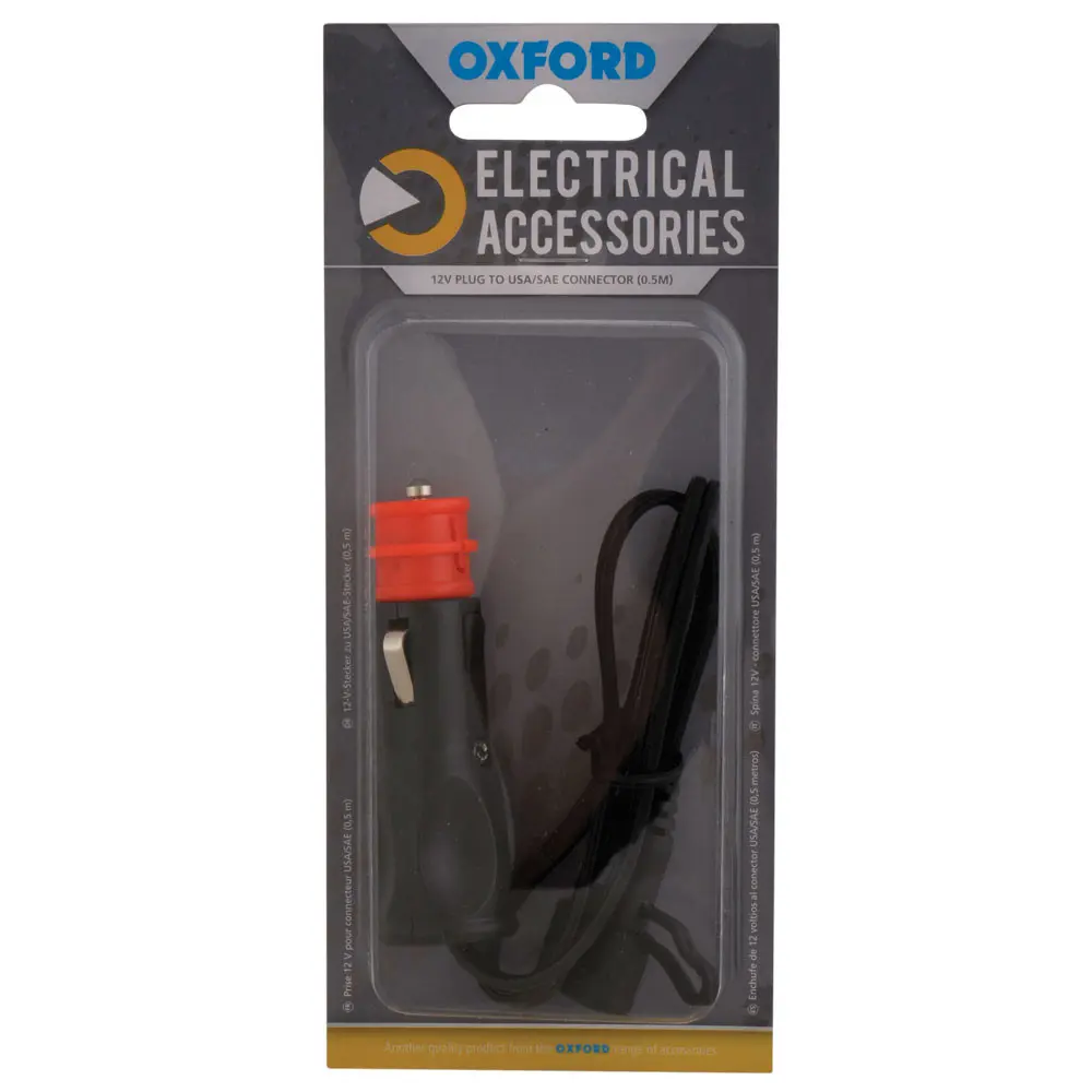12Vplug to USA/SAE connector (0.5mtr lead) OXFORD