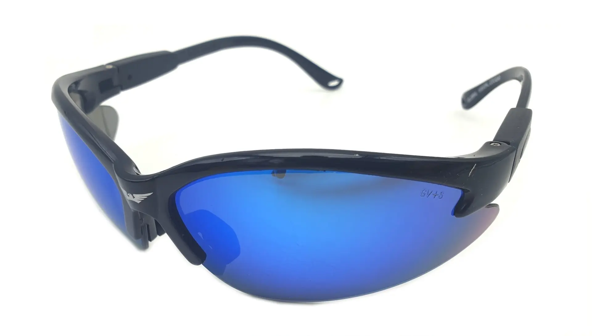 Motorrad-Sonnenbrille Brazoline Cougar blaue bruchfeste Gläser UV400 — Ansicht 2