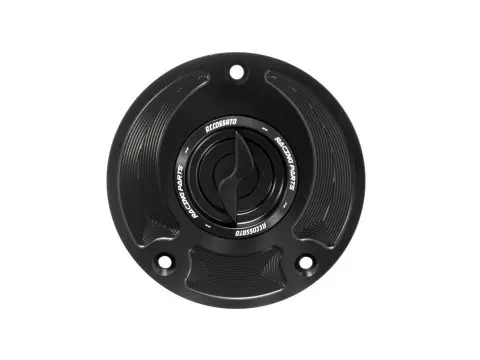 Bouchon de réservoir de carburant Accossato noir avec fermeture rapide aluminium usiné CNC Suzuki