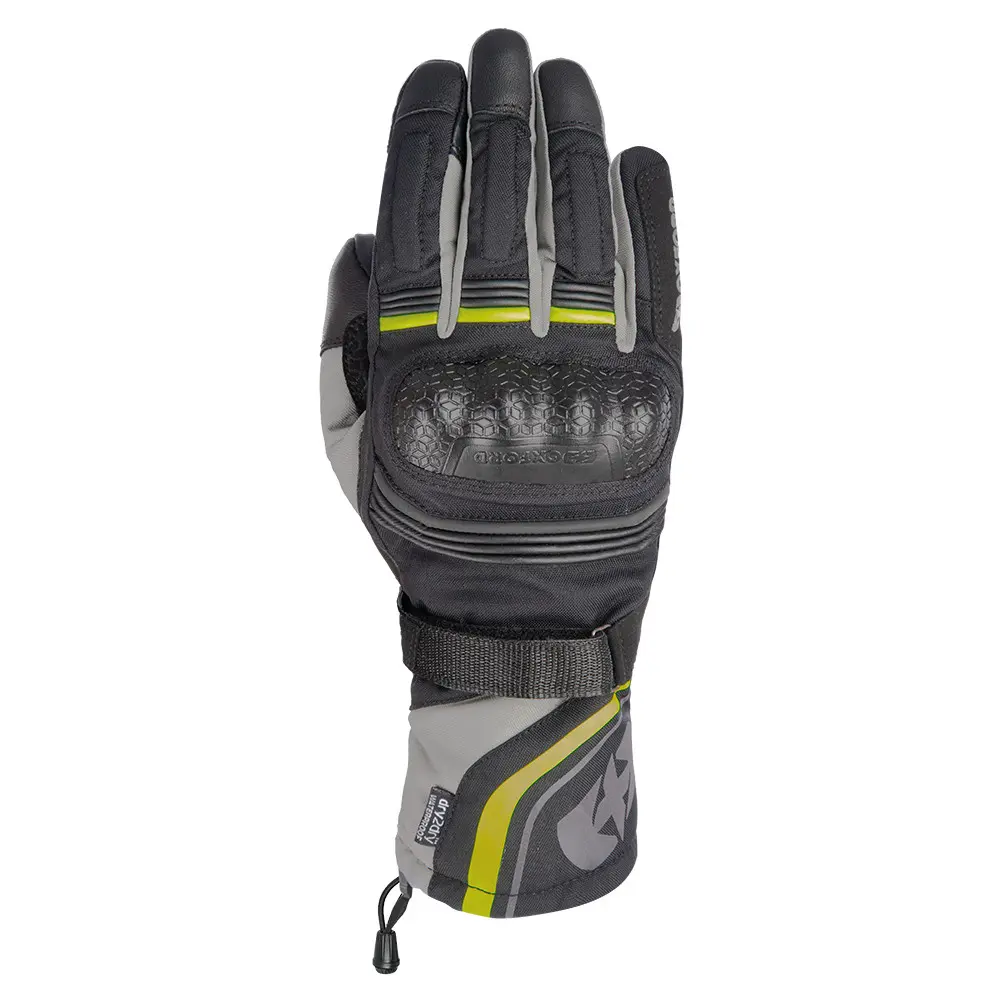 Gants de route Oxford Montreal 4.0 MS Dry2Dry Noir/Gris/Fluo 2XL Homme