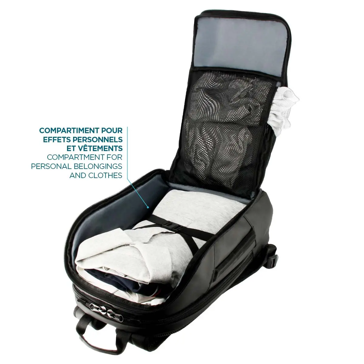 Ryggsäck Mobilis TheOne Voyager 48h 24L svart (14-15.6'') — vy 4