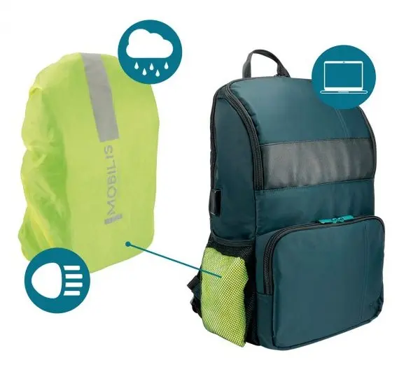 Executive UP-ryggsäck med regnskydd (14-15.6") Mobilis