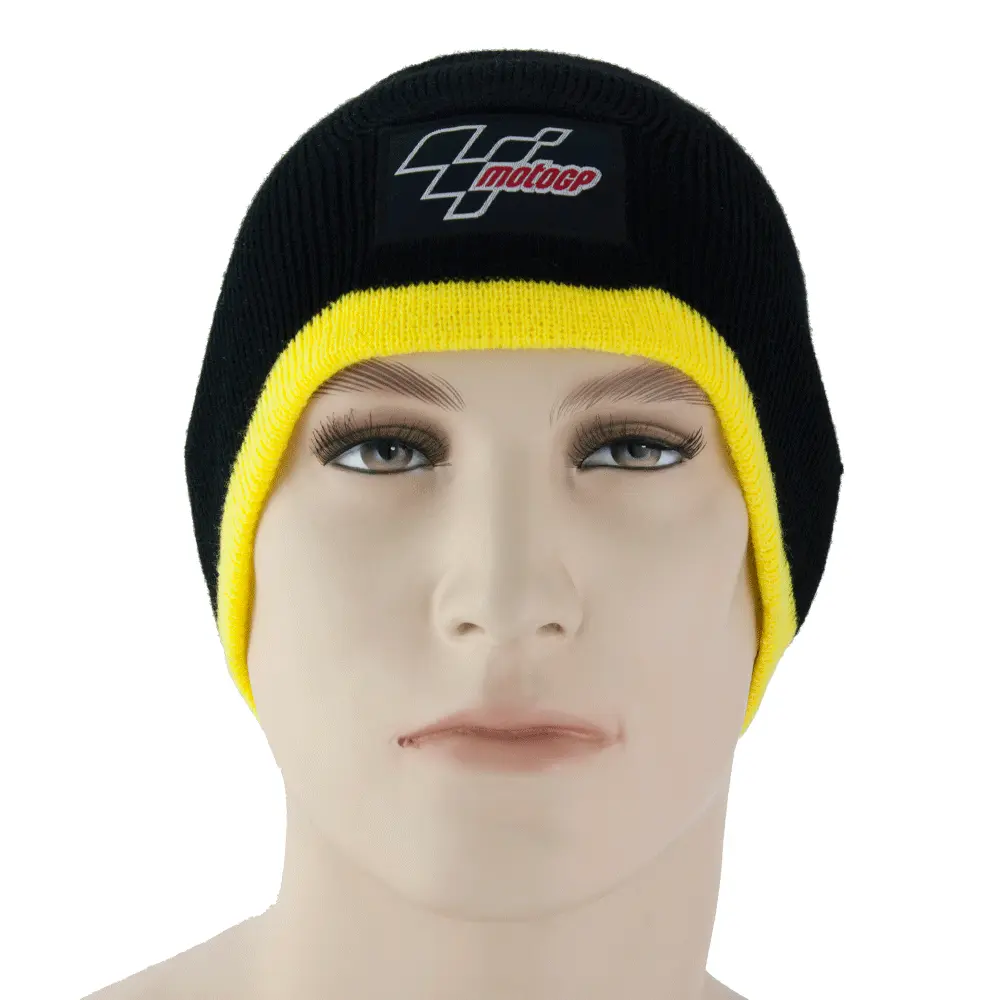 Σκούφος beanie Motogp μαύρος και κίτρινος