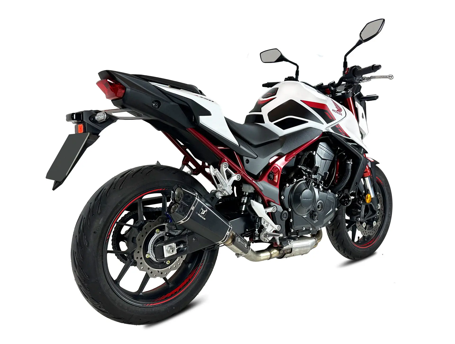 Lyddemper eksosanlegg homologert Ixrace M8 Black Honda Hornet 750 2025