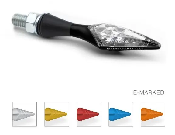 Blinker X-LED B-LUX Schwarz (Paar) BARRACUDA