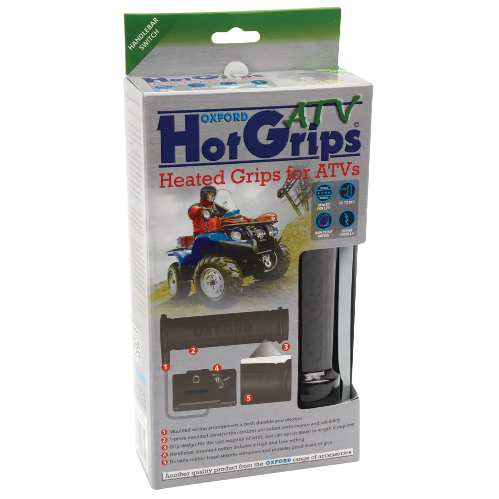OXFORD Hotgrips Poignées Chauffantes ATV avec commutateur High/Low