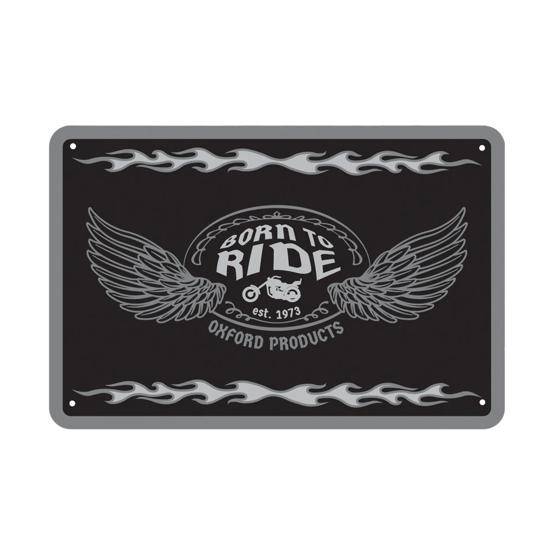 لوحة معدنية للكراج Born to ride Oxford