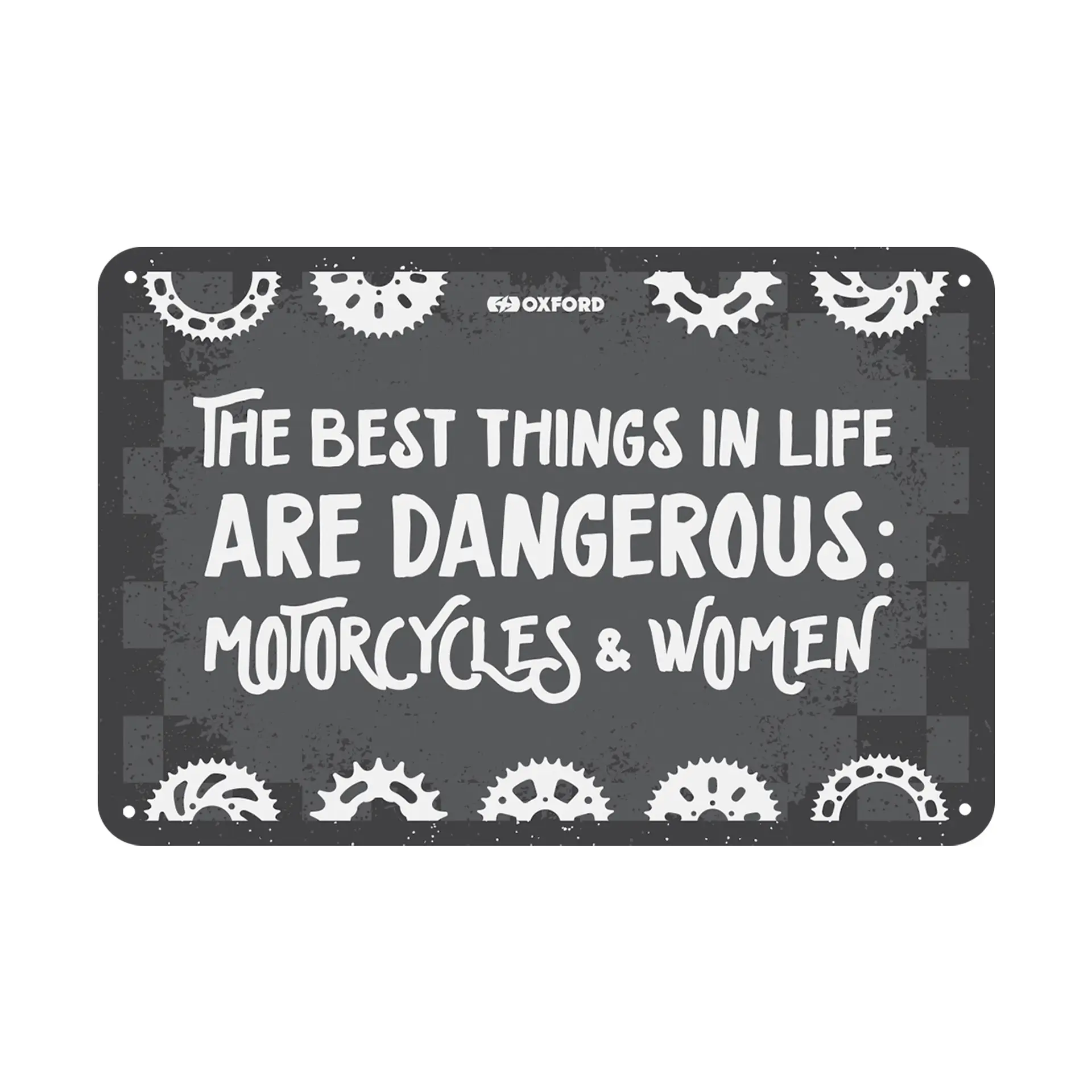 Plaque métallique garage OXFORD « The Best Thing in Life »