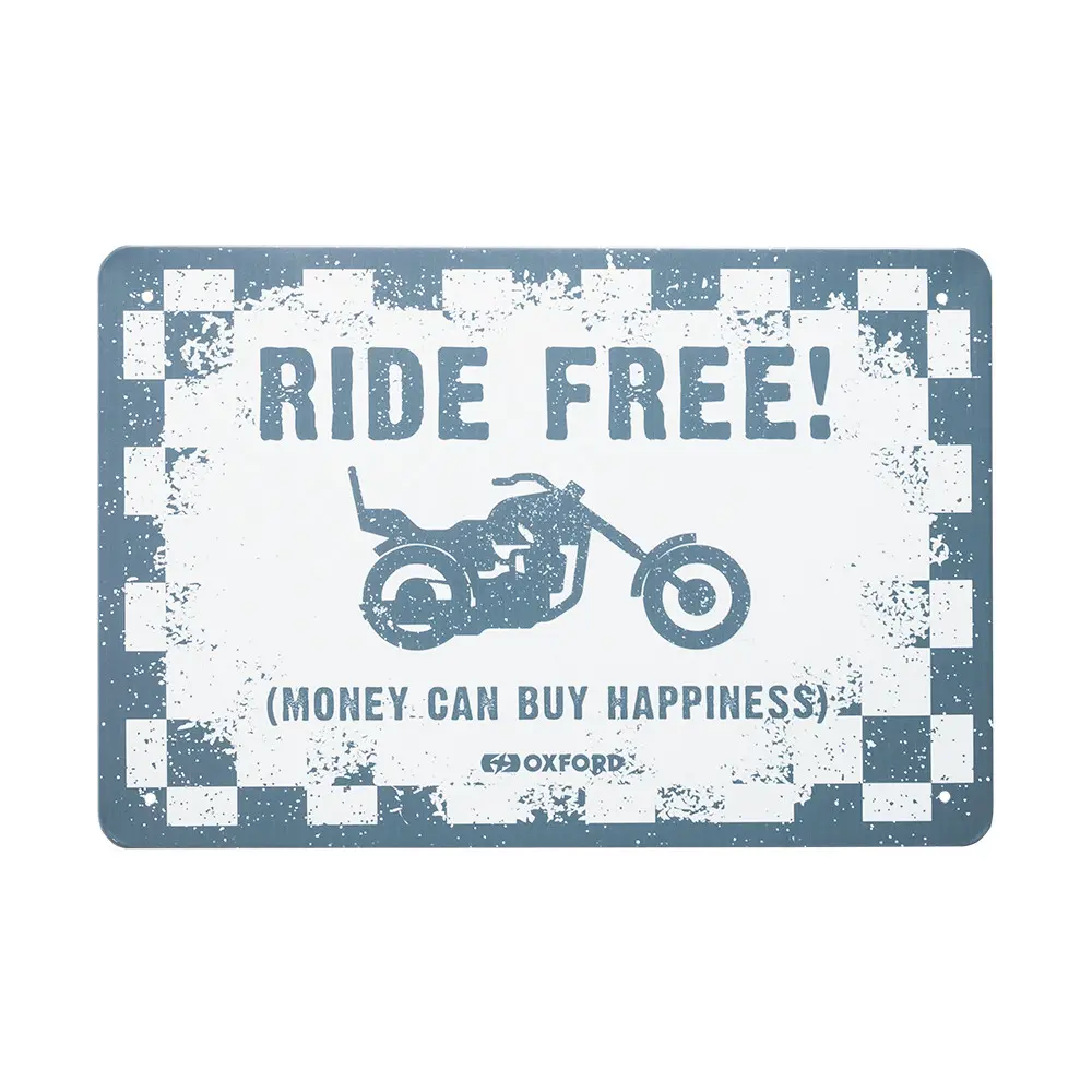 Metall-Wandplakette Garage OXFORD Ride Free
