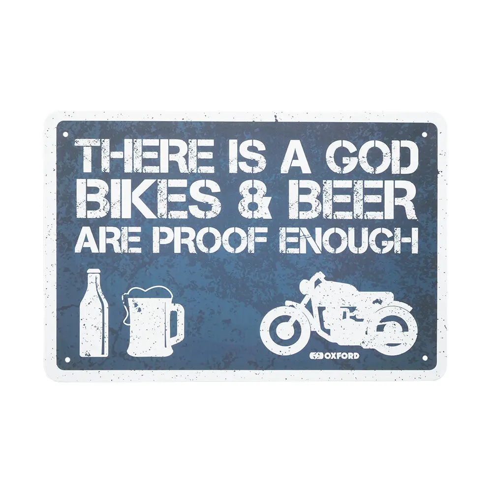Plaque Métallique Garage Oxford There Is a God