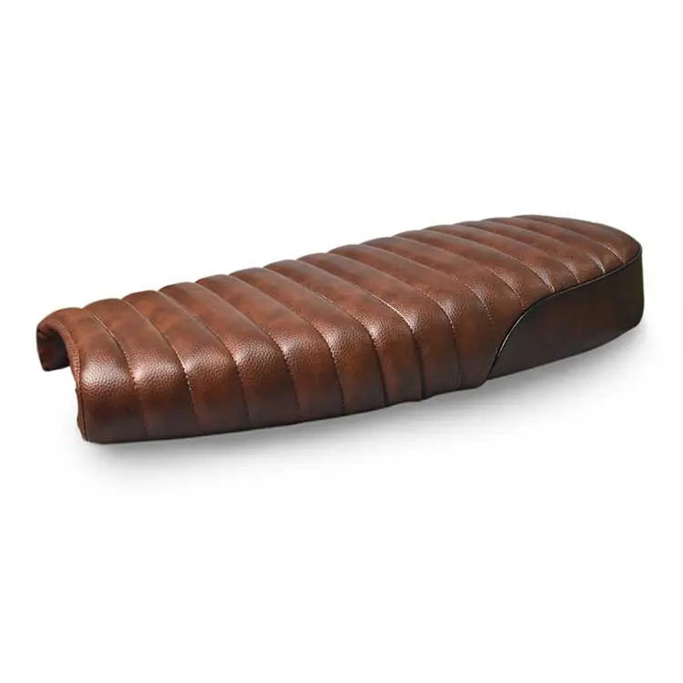Selle Scrambler marron vieillie universelle Brazoline