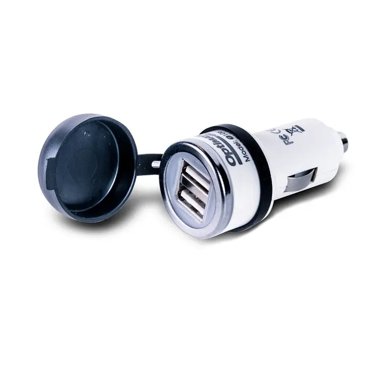 OPTIMATE Ladegerät USB 2 Ausgänge Zigarettenanzünder O-106