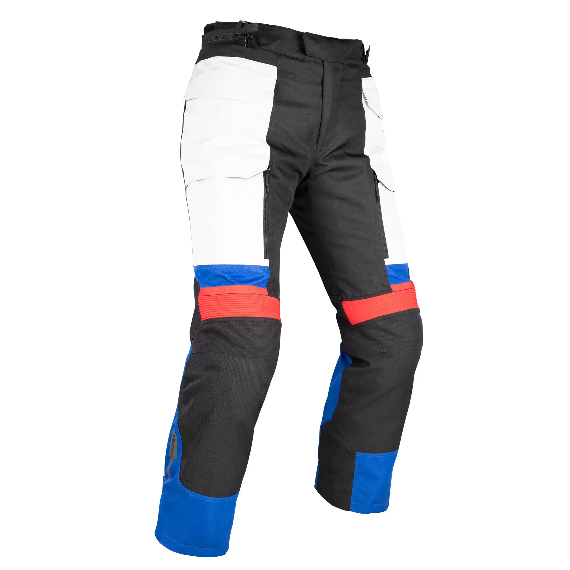 OXFORD Rockland MS Arctic/سیاہ/سرخ XL مردوں کا موٹرسائیکل پینٹ